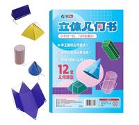 Gioco Di Geometria 3D Con Cordino,Insegnamento Formule Area Libro Didattico - Giocattolo Interattivo Formule Volume Attività Manuali Bambini