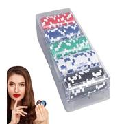 Gioco di gettoni da poker per Texas Holdem - Set di chip da poker sicuri con custodia in alluminio per Texas Hold'em Blackjack Card Club