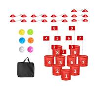Gioco di golf all'aperto, 17.32x19.69x13.78 pollici, prato da golf set per esercitazioni divertenti, bersaglio portatile con un design a 9 buche, per la famiglia per la festa della spiaggia sportiva p