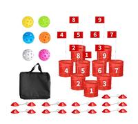 Gioco di golf del cortile, 3/6/9 buchi da golf set da golf con bandiere e palle, chipping da golf portatili interni all'aperto per prato, spiaggia, cortile, campeggio, parco 9Holes