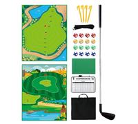 Gioco Di Golf - Gioco Di Chipping Golf Mat - Battle per Bambini E Adulti - Sticky Practice Set con Club E Tappetino | Divertimento Posizionamento Attrezzature Di Formazione Verde per Famiglie E P