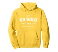 Gioco di Guerra a Colori Vintage Let's Go Gold Team Summer Camp Felpa con Cappuccio