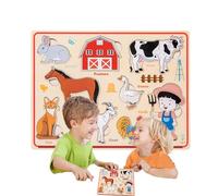 Gioco di immagine di Corrispondenza magnetica in Legno, Puzzle magnetici per Le,Dinosauri Farm Trasportazione Puzzle Animale Puzzle - Imparare Giocattoli da Viaggio educativi per