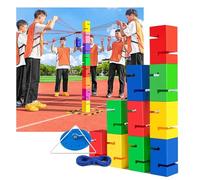 Gioco di impilamento della torre della squadra dei blocchi di costruzione di plastica per le attività all'aperto e il team building
