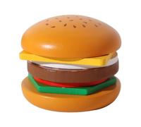 Gioco di impilamento di alimenti, giocattoli impilabili per panini con hamburger in legno - Gioca a un finto panino con hamburger per bambini | Giocattoli educativi per l'apprendimento in età prescola