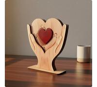 Gioco di Incastro a Cuore in Legno Doppio Materiale Arredo Casa Idea Regalo