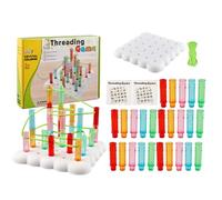 Gioco di Infilamento Educativo,Gioco di impilamento per sviluppare Le capacità motorie | da impilare e infilare 2 Giocatori per sviluppare la - attività giocose Casa e apprendimento