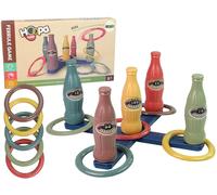 Gioco di lancio con anelli su bottiglie con punteggio, 10 pezzi