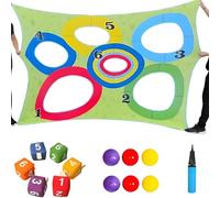 Gioco di lancio del bersaglio divertente, edizione for esterni, 2025 NewYard Backyard Party Toss Target Game Sets, contiene 6 palline e 3 sacchi di sabbia