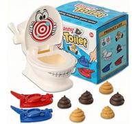 Gioco di lancio della cacca - Un divertente gioco di famiglia - Gioco di lancio della cacca - Include 1 water, 2 lanciatori rapidi e 6 giocattoli di plastica morbida a forma di cacca. Adatto per bambi
