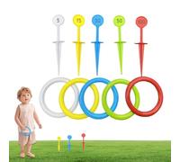 Gioco di Lancio di Anelli - PP, Gioco Interattivo Colorato di Lancio di Anelli per bambini | Gioco di Abilità portatile e per la spiaggia, picnic a Lakehouse, prato su