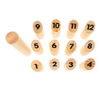 Gioco di Lancio Finlandese in Legno Blocchi Numerati Khaki