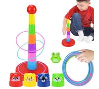 Gioco di lancio, giocattolo interattivo per interazione genitore-figlio da impilare - Lancio ad anelli colorato e gioco di lancio, per bambini e ragazze per la formazione di abilità, per genitori