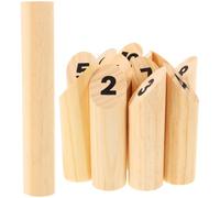 Gioco di Lancio in Legno Numerato per Gruppi, Kaki | Tavole Numerate e Bastone da Lancio, Attività senza Schermo, per Lezioni di Educazione Fisica e Feste