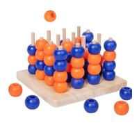 Gioco di legno Connecta 4 - Gioco 3D per tavolo sfida mentale strategica, giocattolo educativo logico per serate in famiglia, feste, compleanni, casa