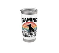 Gioco di livellamento con il mio cucciolo retrò Bicchiere termico in acciaio inox doppia parete