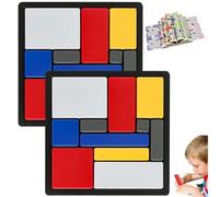 Gioco di logica e rompicapo per bambini e adulti, 88 livelli di sfida, 4 livelli di difficoltà, per bambini, adolescenti, adulti, scuola, ufficio, viaggi, campeggio, picnic (2 Pezzo)