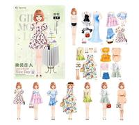 Gioco di magnete si veste | Magnet Paper Doll and Costumes - Gioco di s in Carta magnetica per Ragazze Natale, Capodanno, Pasqua, Regali di compleanno