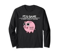 Gioco di Maiale Non Guardare Il Maiale Divertente Maiale Maglia a Manica