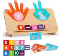 Gioco di matematica in legno, conteggio, apprendimento per bambini, gioco di matematica pedagogico
