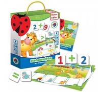 Gioco di matematica magnetico per bambini - Carte e puzzle con tema la rosa dei
