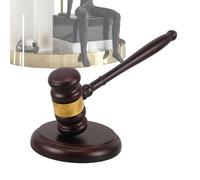 Gioco di mazzi d"asta - giustizia per aula di tribunale con base | Mazzo del giudice di legno per riunioni dei banditori, tribunali simulati della facoltà di legge