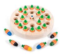 Gioco di Memoria Carota per Bambini, Scacchi di Memoria in Legno Montessori Giocattoli Educativo per Allenare la Memoria, Regalo Adatto per Bambini e Anziani
