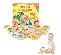Gioco Di Memoria Dei Dinosauri - Abbinamento Con Carte, Memory Match Board Game Educativo, Divertente Set Rotondo Per Bambini 4-8 | Per Giochi Educativi A Casa, Attività Didattiche E Regali Creativi