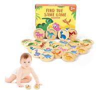 Gioco di memoria per bambini - Puzzle a tema dinosauro, gioco di apprendimento e memoria, gioco rotondo di carte di memoria per bambini e bambini dai 3 agli 8 anni, gioco educativo per la casa,