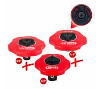 Gioco Di Mini-Cliquets Reversibili Senza Manica, 3 Pz 1/4 " + 3/8 1/2 " -