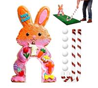 Gioco di mini golf di Pasqua - attività portatile pasquale, piccola pista da golf con palline e bastoni, per feste di famiglia al coperto casa soggiorno camera da stanza da gioco bambini adulti