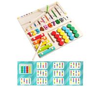 Gioco di Ordinamento di forme per il bambino - Gioco sensoriale in legno di labirinto di perle e associazione,Giocattolo educativo multifunzione interattivo per ragazze e ragazzi