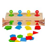 Gioco Di Ordinamento In Legno, Giocattolo Educativo STEM Per Imparare Forme E Colori, Scatola Di Forme E Colori Con Serrature Per Scuola Materna Casa O Viaggio
