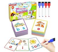 Gioco Di Ortografia,Attività Educative Per Età Prescolare - Carte Illustrate Lettura per Asilo Casa Scuola 3-6 Anni