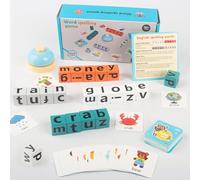 Gioco di ortografia inglese, ABC apprendimento giochi educativi, Montessori Lettere Gioco educativo, Blocchi di lettere apprendimento giocattoli educativi, Giocattoli interattivi genitore-figlio