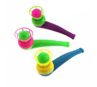 Gioco di palla galleggiante, giocattoli a sfera per pipa per , Favori educativi del giocattolo della palla della pipa di soffiaggio, forniture per le vacanze divertenti di colore casuale, borsa di