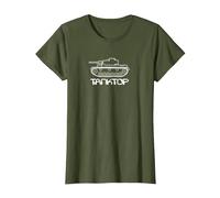 Gioco di Parole con carro Maglietta, Donna, Oliva, 3XL