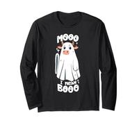 Gioco di parole della mucca fantasma di Halloween Maglia a Manica