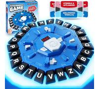 Gioco di Parole Veloce con Timer, Gioco da Tavolo Educativo, 24 Lettere e 35 Carte, 2 Modalità di Gioco, per 2-8 Giocatori, Bambini 6+, Adulti e Famiglia (Blu)