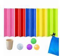 Gioco di per Bambini Scanalature Set Pista Interattiva Canali Curvi Sfere Scorrevoli Coordinazione E Comunicazione Plastica Liscia Adatto per Aule, Piccolo