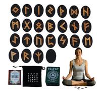Gioco Di Personaggi Runa, Wood Rune Set Witch's Rune - Altare Tool Rune con Manuale E Borsa Di Stoccaggio |