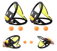 Gioco di Pesca Con Palla - Giocattolo da Spiaggia per Lanciare e Catturare, 2 Battute 4 Palle, per Bambini di Oltre 3 Anni - Outdoor Fishing Ball Game