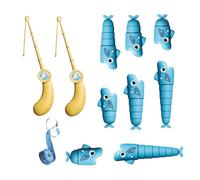 Gioco Di Pesca Per Bambini | Gioco Di Cattura Squalo Allungabile - Giocattoli Per La Motricità Fine,Per Bambini 3+ Anni, Maschi e Femmine, Asilo, Scuola 'Infanzia, Prescolare, Casa e Sala Giochi