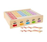 Gioco di pesca per, Gioco di pesca magnetico | Gioco di pesca in legno alfabeto - Giocattoli di apprendimento ed educazione, scatola di smistamento di forma Puzzle di selezione dei colori per esterni