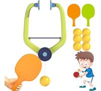 Gioco di ping pong da porta, per bambini, set da ping pong regolabile da appendere con 1 allenatore e 6 palline, ping pong da porta, kit di esercizi portatili quotidiani (1 set)