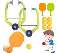 Gioco di ping pong da porta, per bambini, set da ping pong regolabile da appendere con 1 allenatore e 6 palline, ping pong da porta, kit di esercizi portatili quotidiani (2 set)