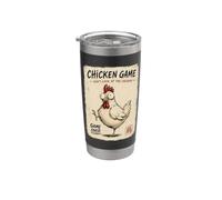 Gioco di pollo giapponese non guardare l'umorismo eccentrico del pollo Bicchiere termico in acciaio inox doppia parete