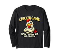 Gioco di Pollo Non Guardare Il Pollo Divertente Maglia a Manica