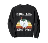 Gioco di pollo non guardare la fattoria retrò di pollo Felpa
