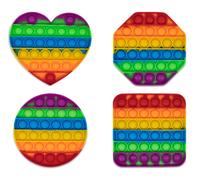 Gioco Di Popping A Bolle Arcobaleno Pop Fidget Toys | Set Di 4